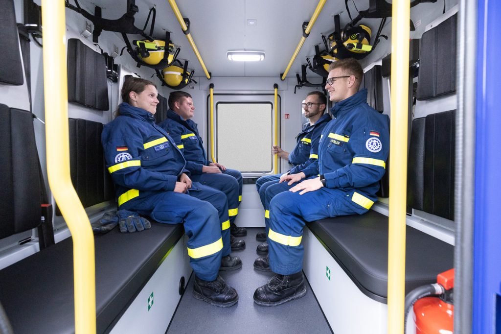 Arbeitstisch in Transportstellung